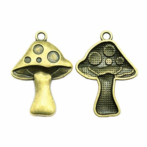 Zinc Alloy Food Pendant, mushroom, plated, vintage & fashion jewelry & DIY 