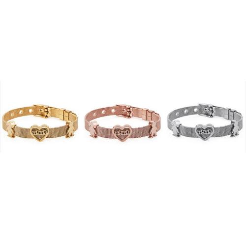Edelstahl Armbänder, 304 Edelstahl, plattiert, Modeschmuck & unisex, keine, wide:8mm, Länge:220 Millimeter, verkauft von PC