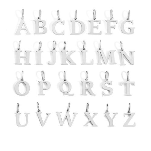 Edelstahl Buchstaben Anhänger, 304 Edelstahl, plattiert, Buchstaben sind von A bis Z & DIY & verschiedene Stile für Wahl, keine, verkauft von PC