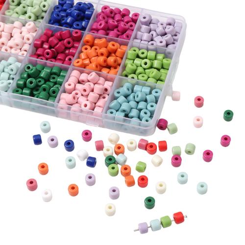 Beschichtung von Acryl-Perlen, Acryl, bunte Farbe plattiert, DIY, keine, 6x5mm, Bohrung:ca. 2mm, 50PCs/Tasche, verkauft von Tasche