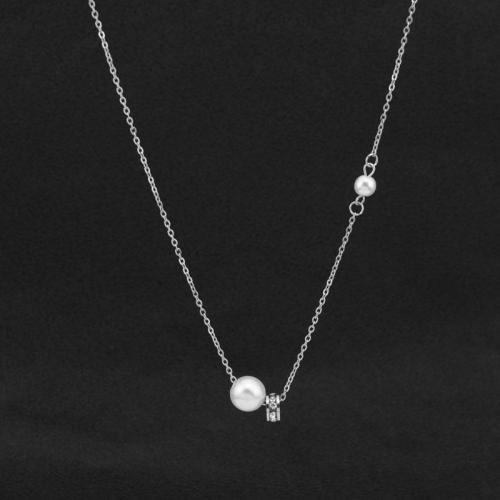 Edelstahl Schmuck Halskette, 304 Edelstahl, mit Verlängerungskettchen von 5cm, Modeschmuck & für Frau, originale Farbe, Länge:ca. 43 cm, verkauft von PC