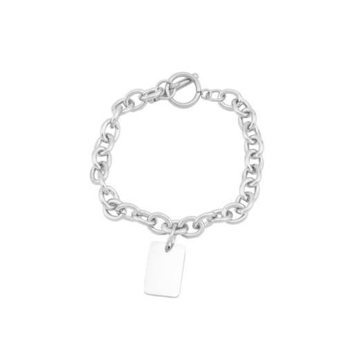 Stainless Steel Charm Bracelet, 304 Stainless Steel, polished, fashion jewelry & for woman, original color Approx 20 cm 