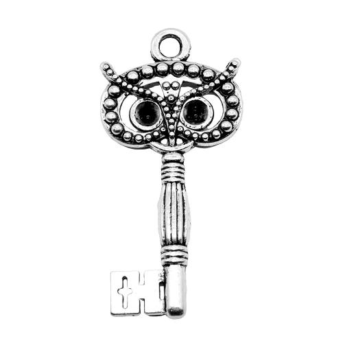 Zinc Alloy Key Pendants, antique silver color plated, vintage & fashion jewelry & DIY 