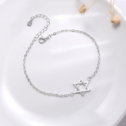 Sterling Silver Bracelets, 925 Sterling Silver, Hexagram, fashion jewelry & for woman 