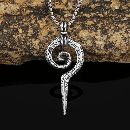 Stainless Steel Jewelry Necklace, 304 Stainless Steel, polished, fashion jewelry & for man Approx 60 cm 