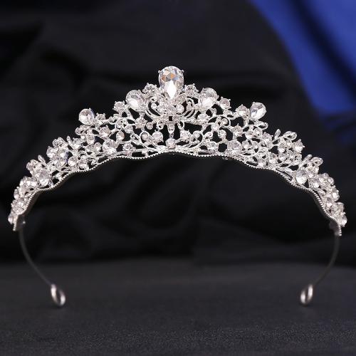 Bridal Tiaras, Zinc Alloy, with Crystal, fashion jewelry & for woman & with rhinestone diameter 145mm, height 38mm 