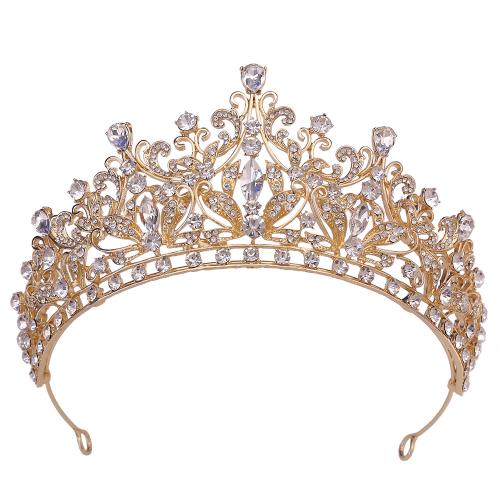 Bridal Tiaras, Zinc Alloy, with Crystal, fashion jewelry & for woman & with rhinestone diameter 155mm, height 70mm 