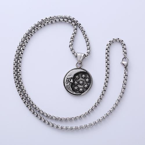 Stainless Steel Jewelry Necklace, 316 Stainless Steel, polished, fashion jewelry & Unisex original color Approx 60 cm 