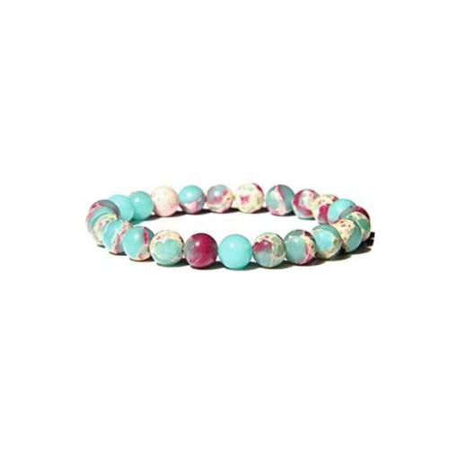 Gemstone Bracelets, Natural Stone, Round, fashion jewelry & Unisex mm Approx 19-19.5 cm 