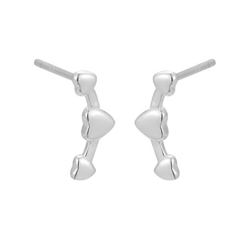 Sterling Silver Stud Earring, 925 Sterling Silver, for woman, silver color 