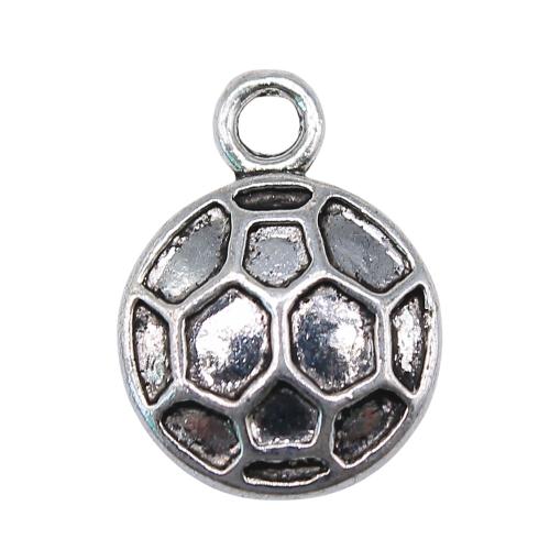 Bijoux pendentifs en Zinc alliage , alliage de zinc, Football, Plaqué de couleur d'argent, Vintage & bijoux de mode & DIY Vendu par PC