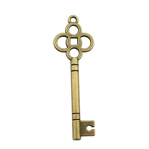 Zinklegierung Schlüssel Anhänger, plattiert, Vintage & Modeschmuck & DIY, keine, 46x15mm, verkauft von PC