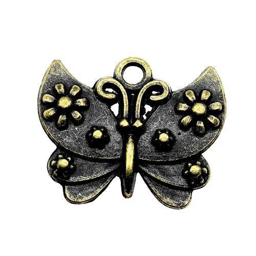 Zinc Alloy Animal Pendants, Butterfly, plated, vintage & fashion jewelry & DIY 