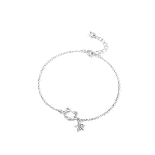 Sterling Silver Bracelets, 925 Sterling Silver, with 4cm extender chain, fashion jewelry & for woman Approx 16 cm 