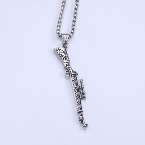 Stainless Steel Jewelry Necklace, 304 Stainless Steel, polished, fashion jewelry & Unisex original color Approx 60 cm 