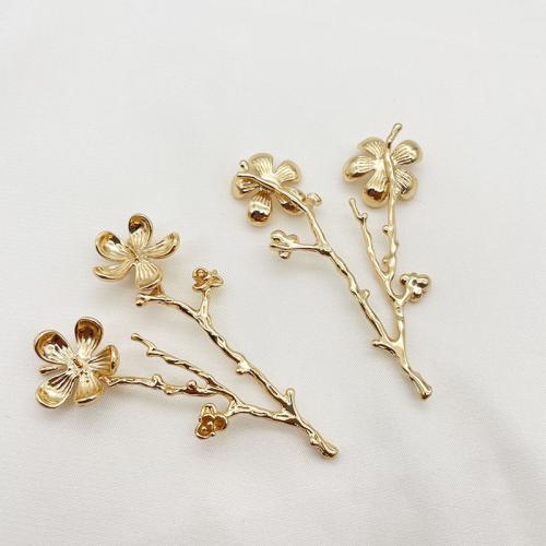 Brass Jewelry Pendants, Branch, plated, DIY, golden 