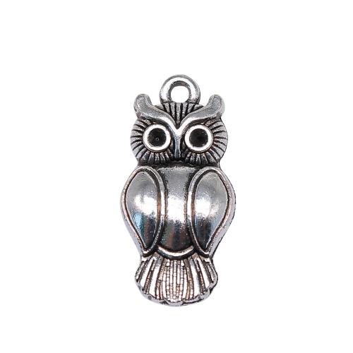 Zinc Alloy Animal Pendants, Owl, plated, vintage & fashion jewelry & DIY 