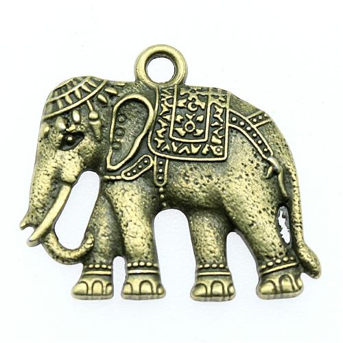 Zinc Alloy Animal Pendants, Elephant, plated, vintage & fashion jewelry & DIY 