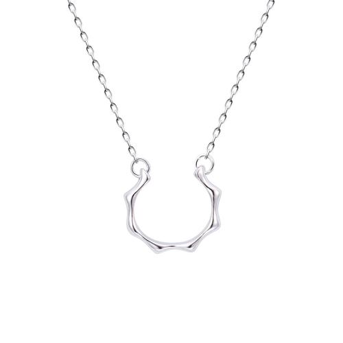 Sterling Silver Jewelry Necklace, 925 Sterling Silver, fashion jewelry & Unisex Approx 45 cm 