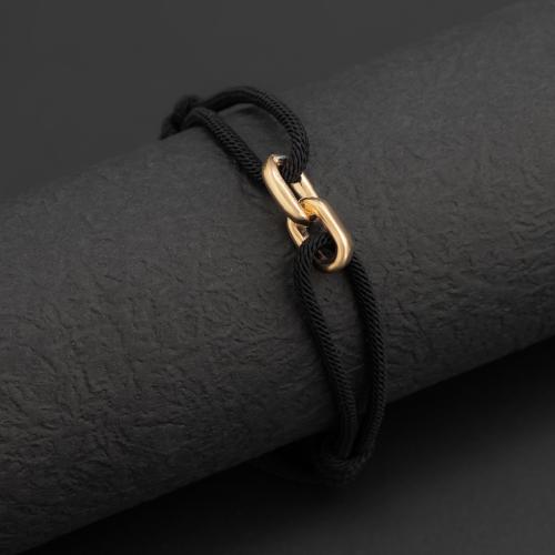 Nylon Cord Bracelets, Zinc Alloy, with Milan Cord, plated, for man 