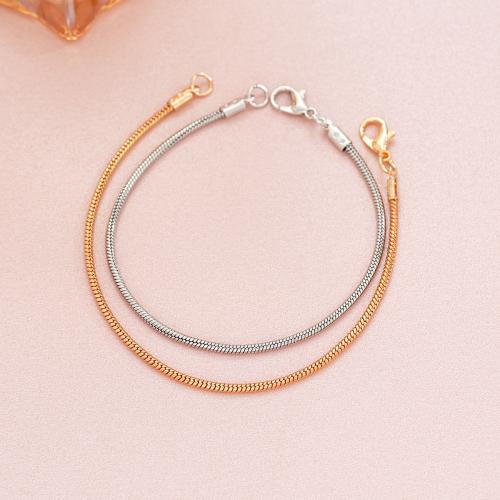 Fashion Zinc Alloy Bracelets, plated, 2 pieces & fashion jewelry & for woman, mixed colors .3 cm 