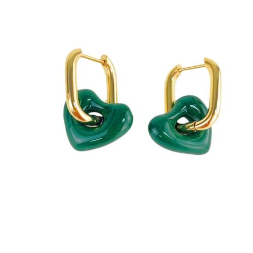 Boucles d'oreilles en acier titane, avec Acrylique, coeur, Placage, pour femme, plus de couleurs à choisir, Earrings love Vendu par PC