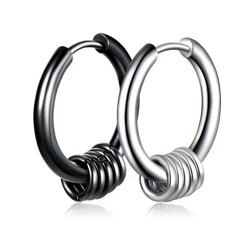 Titan Stahl Ohrringe, Titanstahl, plattiert, verschiedene Größen vorhanden & für Frau, keine, verkauft von PC