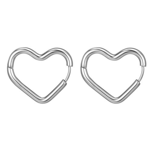 Stainless Steel Leverback Earring, 304 Stainless Steel, Heart, plated, Unisex 