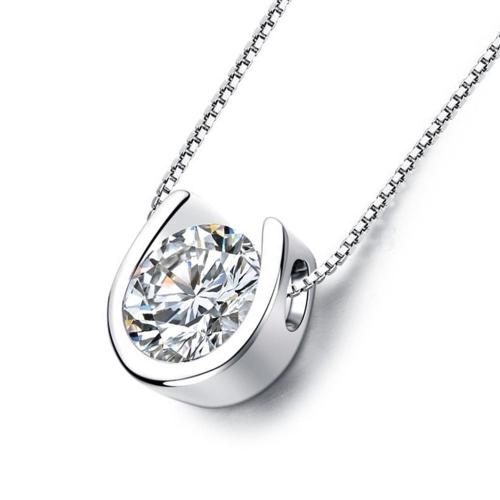 Brass Jewelry Necklace, with 5CM extender chain, plated, for woman, platinum color Approx 40 cm [