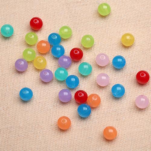 Acrylic Jewelry Beads, Round, DIY mixed colors 