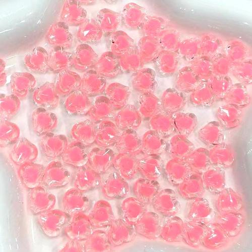 Bead in Bead Acrylic Beads, Heart, DIY 12mm 