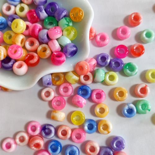 Zweifarbige Acryl Perlen, DIY & verschiedene Größen vorhanden, gemischte Farben, 500G/Menge, verkauft von Menge