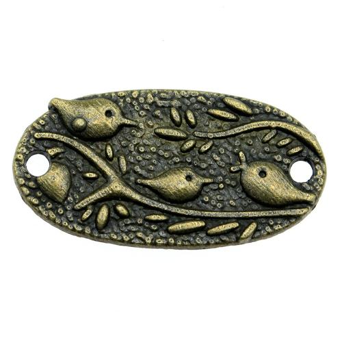 Zinc Alloy Charm Connector, antique bronze color plated, vintage & fashion jewelry & DIY & 1/1 loop 