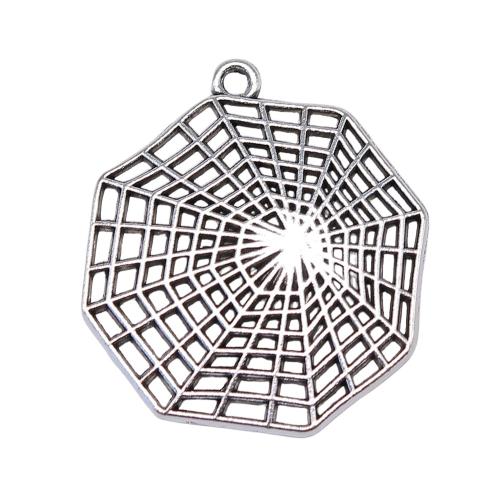 Zinc Alloy Jewelry Pendants, Spider Web, antique silver color plated, vintage & fashion jewelry & DIY 