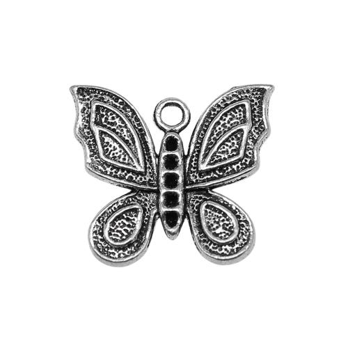 Zinc Alloy Animal Pendants, Butterfly, antique silver color plated, vintage & fashion jewelry & DIY 