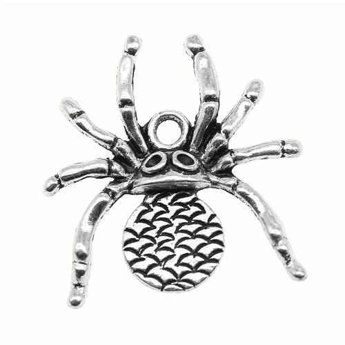 Zinc Alloy Animal Pendants, Spider, antique silver color plated, vintage & fashion jewelry & DIY 