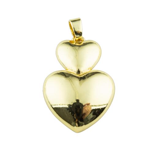 Brass Heart Pendants, high quality plated, DIY 