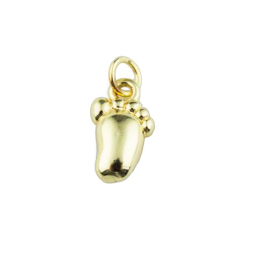 Brass Jewelry Pendants, Foot, high quality plated, DIY Approx 3mm 