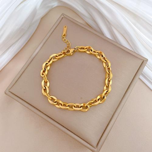 Stainless Steel Chain Bracelets, 304 Stainless Steel, with 3cm extender chain, Vacuum Ion Plating, fashion jewelry & for woman cm [