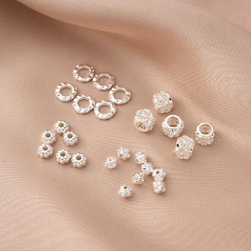Entretoise de perles en laiton, Placage, DIY & styles différents pour le choix, argent, Vendu par PC