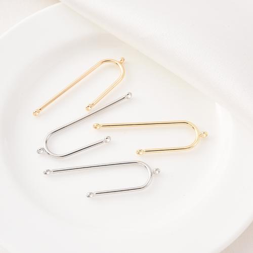 Brass Earring Drop Component, plated, DIY Length 2 cm and 4 cm wide about 1 cm line thickness about 1.6MM [