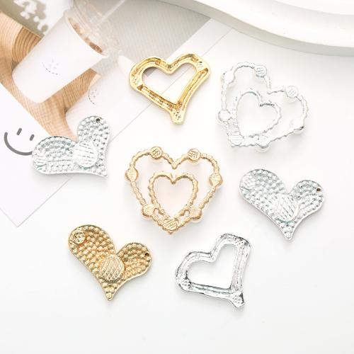 Hair Band Findings, Zinc Alloy, with Plastic Pearl, Heart, plated, DIY & with rhinestone 