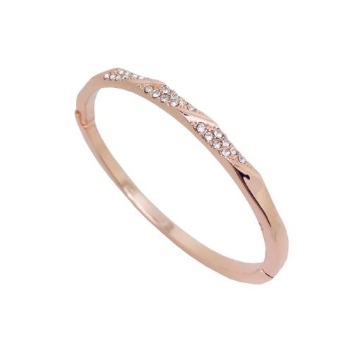 Fashion Zinc Alloy Bangle, plated, micro pave cubic zirconia & for woman Inner Approx 