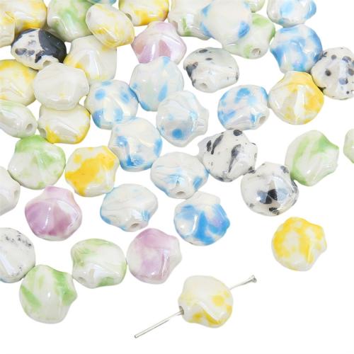 perle en porcelaine plaquée colorée , DIY, plus de couleurs à choisir Vendu par sac