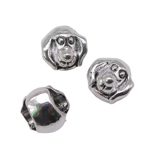 Zinc Alloy Animal Beads, Dog, antique silver color plated, vintage & fashion jewelry & DIY 