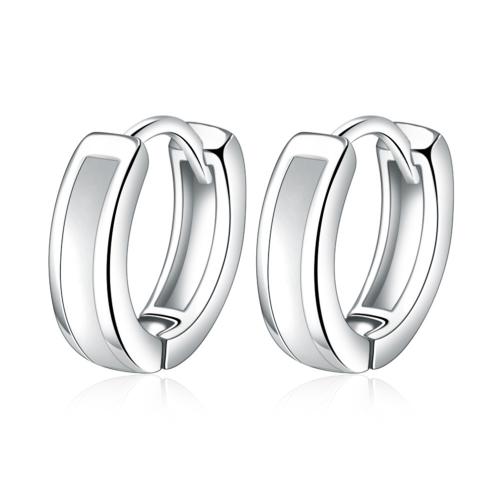 Sterling Silver Huggie Hoop Earring, 925 Sterling Silver, fashion jewelry & for woman & enamel 