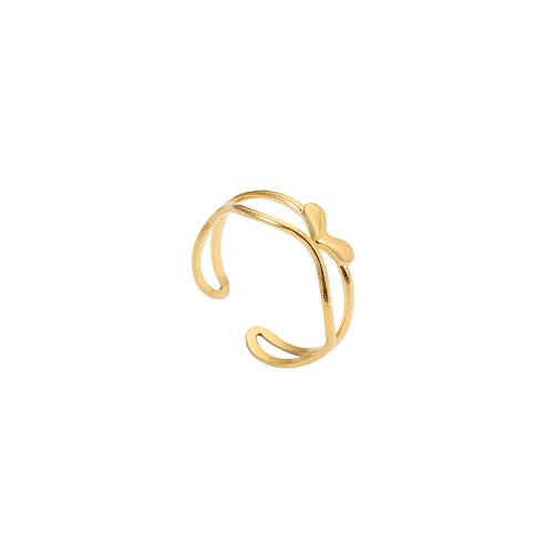 Stainless Steel Finger Ring, 304 Stainless Steel, fashion jewelry & Unisex, golden 