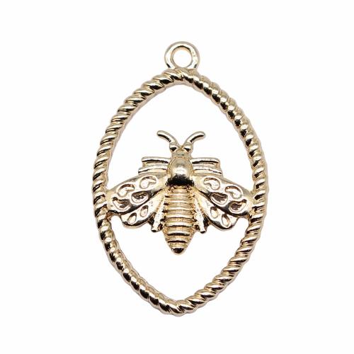 Zinc Alloy Animal Pendants, Bee, KC gold color plated, fashion jewelry & DIY & hollow 