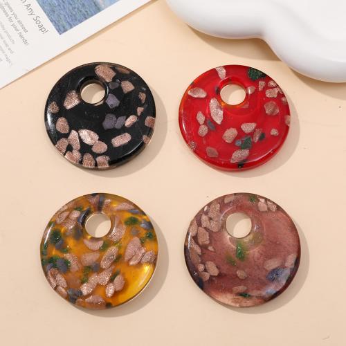 Lampwork Pendants, Flat Round, fashion jewelry & DIY 50mm 