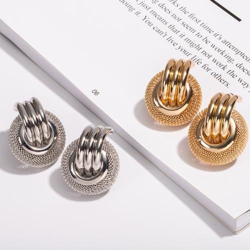 Zinc Alloy Stud Earring, Round, plated, for woman 